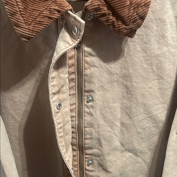 Old Navy Pink Denim Jacket with Brown Corduroy Collar - Picture 12 of 14